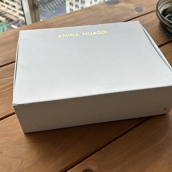 Yigit Pump Black Satin 39 EU 8.5 Amina Muaddi BRAND NEW in box dust bag RHoBH - Picture 7 of 11